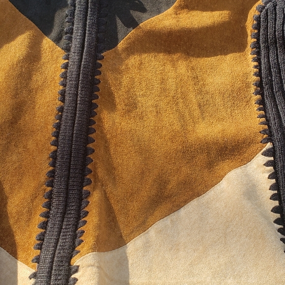 Vintage leather breasted ribbe sweater - Picture 7 of 7